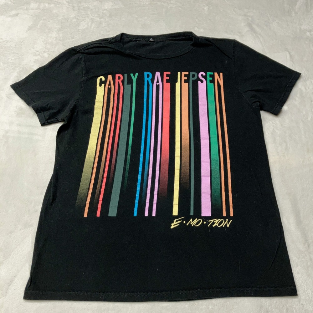 Carly Rae Jepsen T-Shirt E-MO-TION Tour Barcode Graphic Black Womens Small